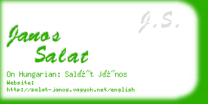 janos salat business card